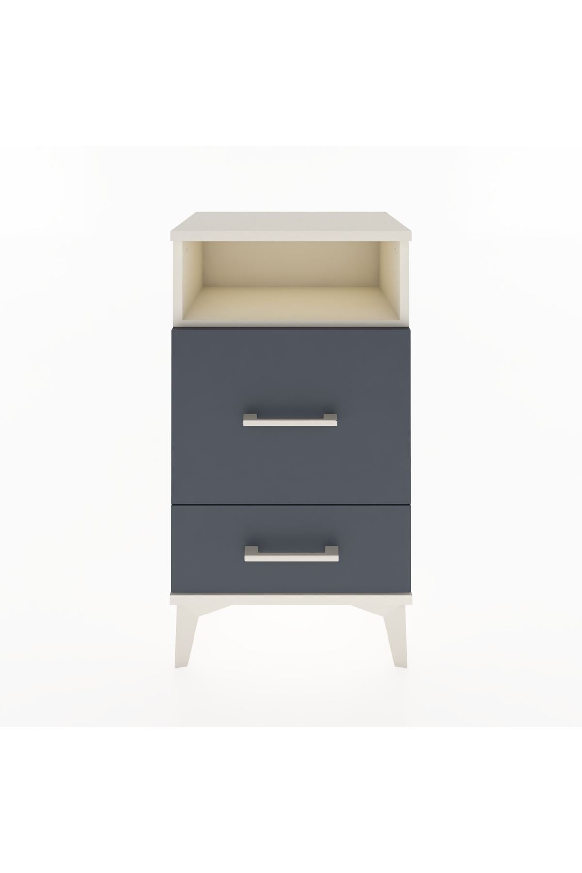 Arges Komodin Tek Raflı 2 Çekmeceli 44x30x80 - S08M018V2A
