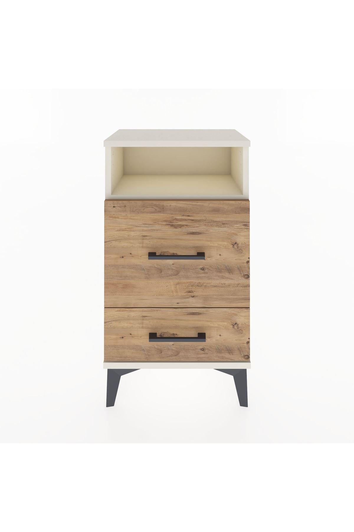 Arges Komodin Tek Raflı 2 Çekmeceli 44x30x80 - S08M018V3A
