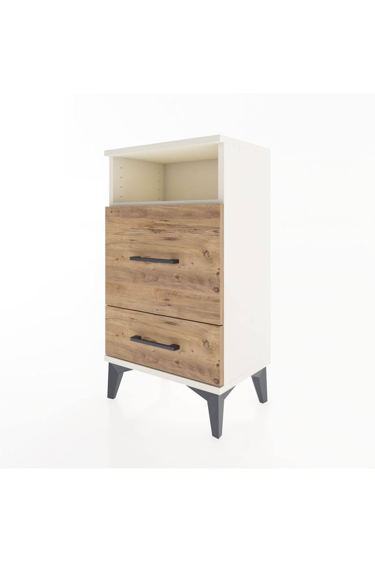 Arges Komodin Tek Raflı 2 Çekmeceli 44x30x80 - S08M018V3A