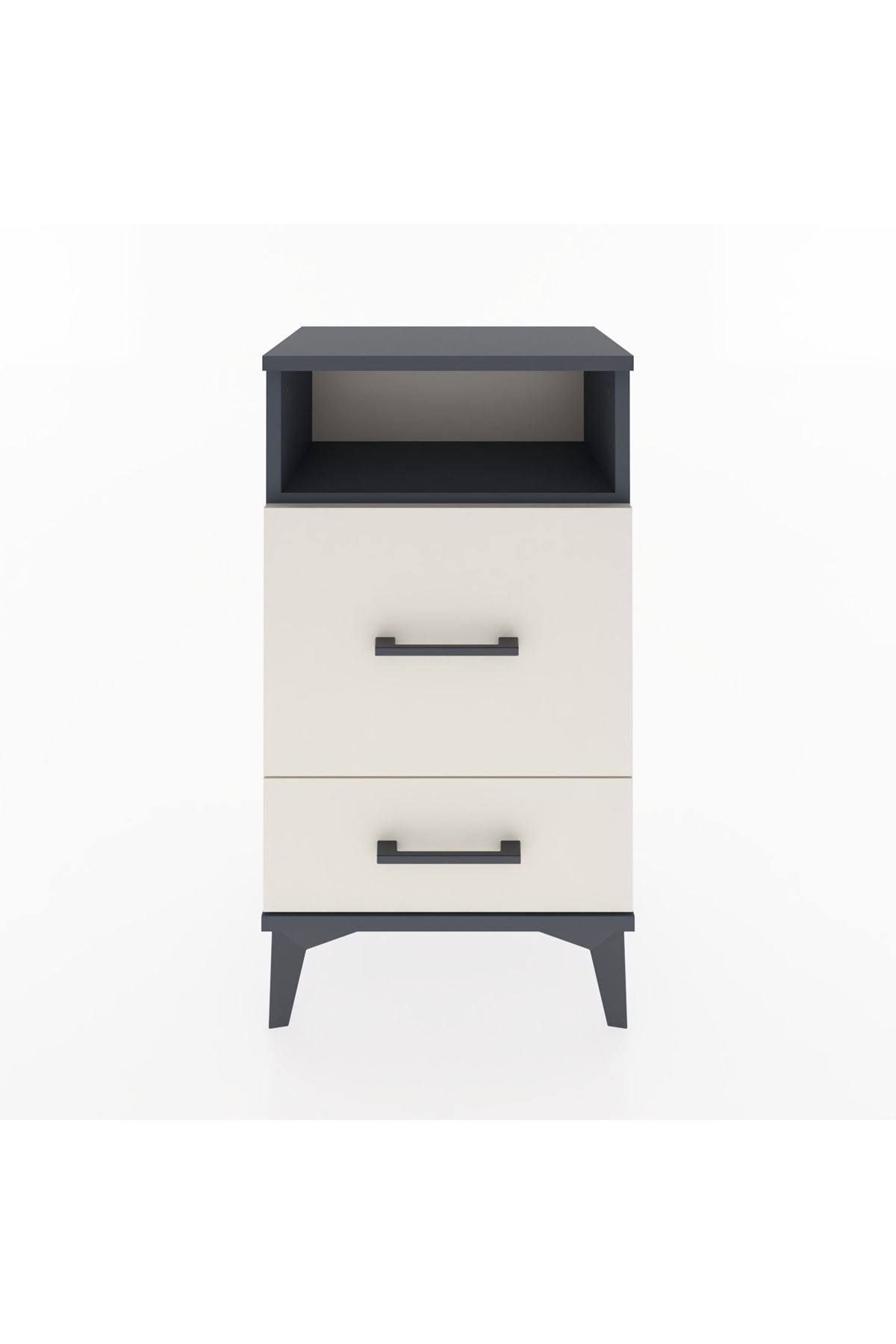 Arges Komodin Tek Raflı 2 Çekmeceli 44x30x80 - S08M018V4A