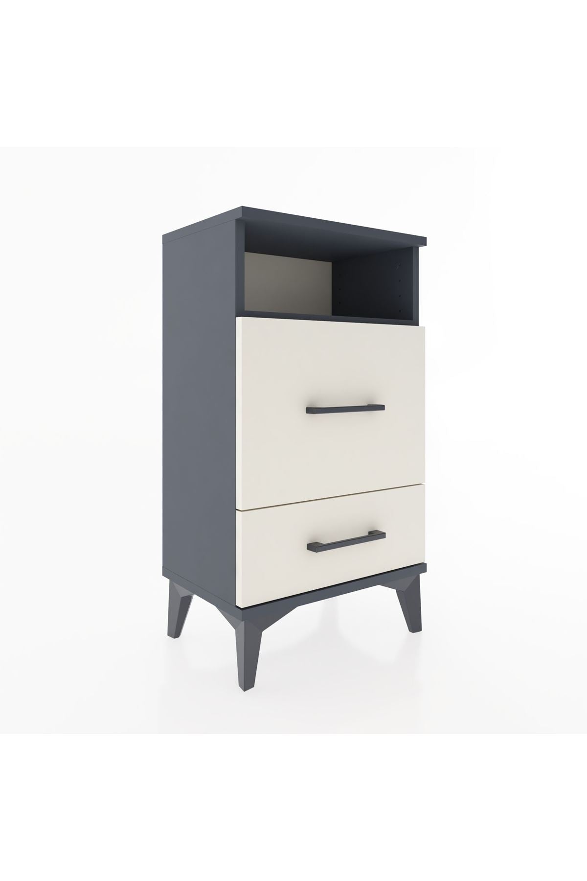 Arges Komodin Tek Raflı 2 Çekmeceli 44x30x80 - S08M018V4A