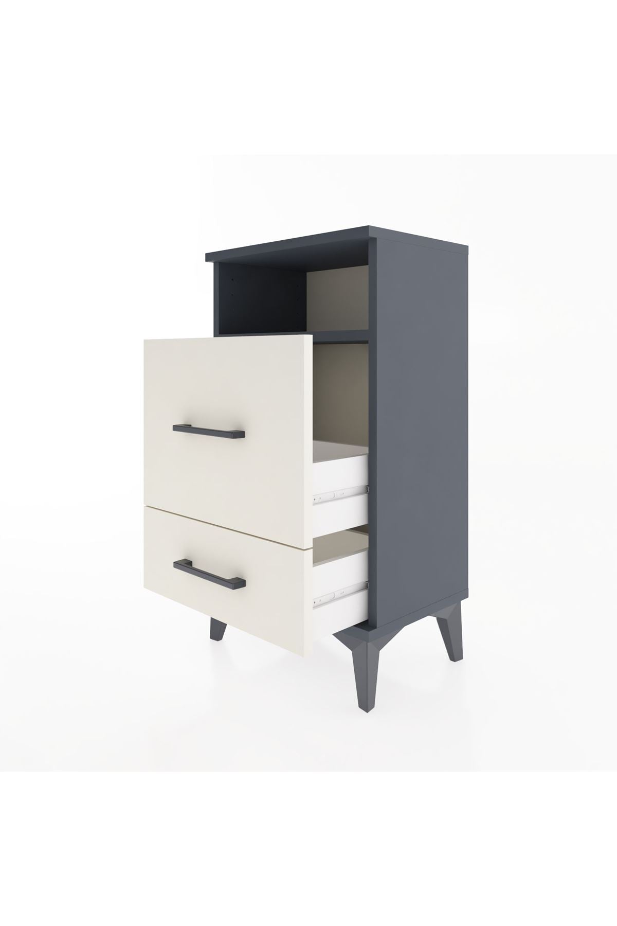 Arges Komodin Tek Raflı 2 Çekmeceli 44x30x80 - S08M018V4A