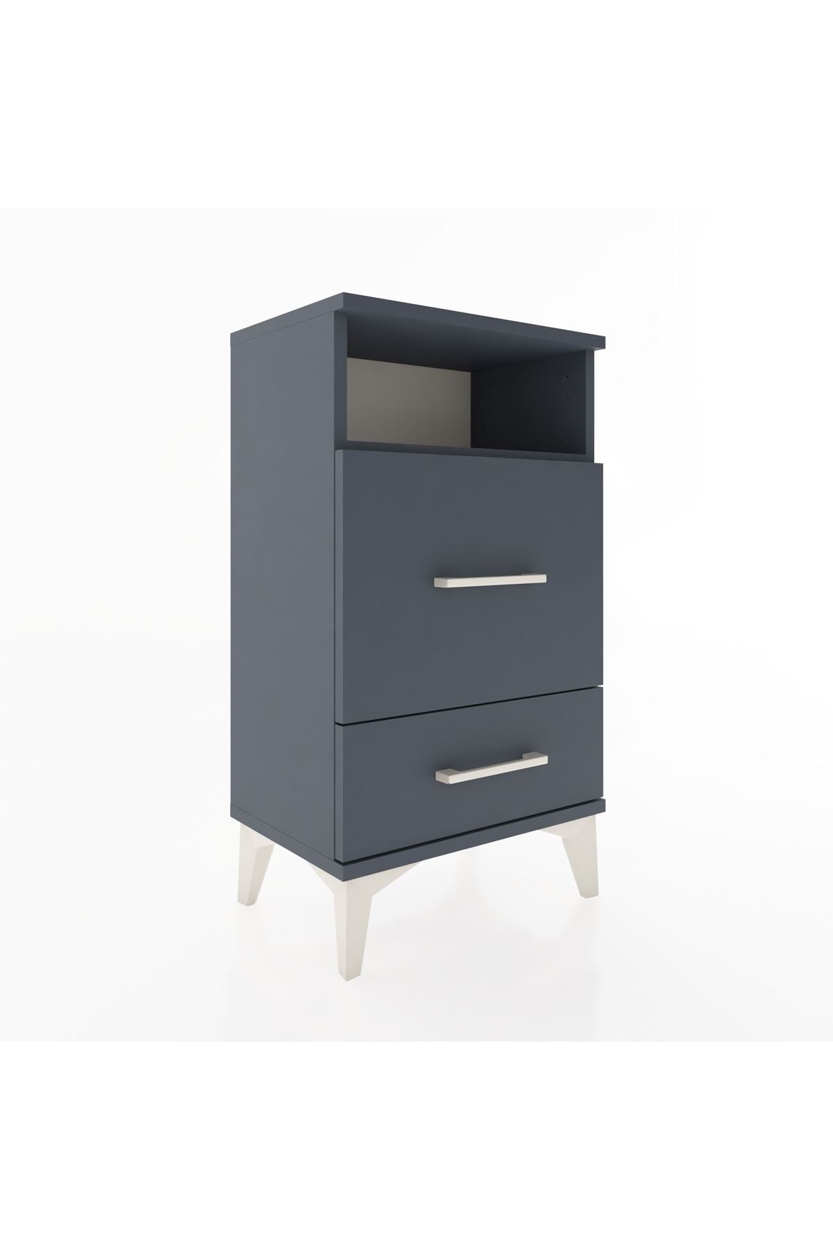 Arges Komodin Tek Raflı 2 Çekmeceli 44x30x80 - S08M018V5A