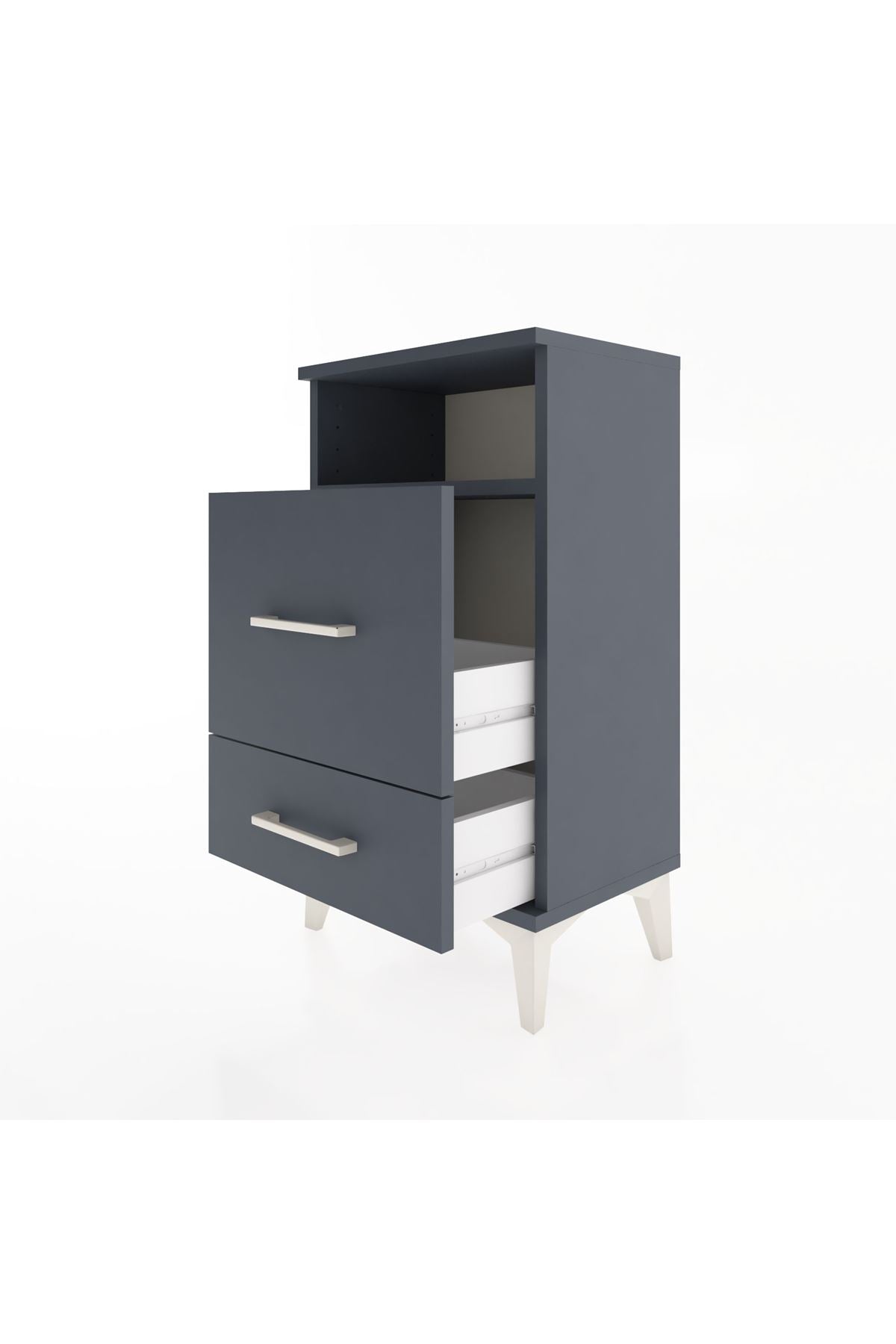 Arges Komodin Tek Raflı 2 Çekmeceli 44x30x80 - S08M018V5A