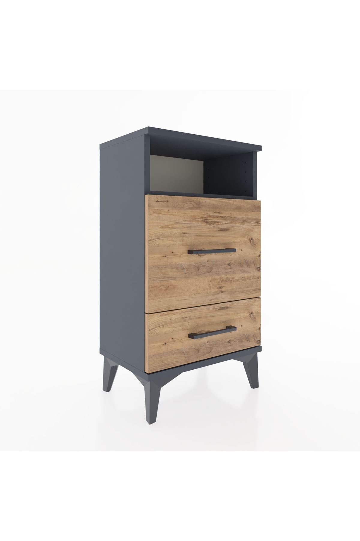 Arges Komodin Tek Raflı 2 Çekmeceli 44x30x80 - S08M018V6A