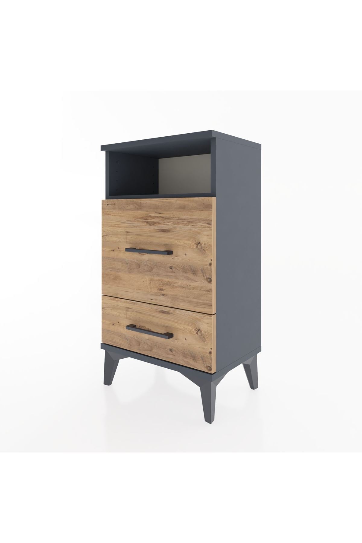Arges Komodin Tek Raflı 2 Çekmeceli 44x30x80 - S08M018V6A