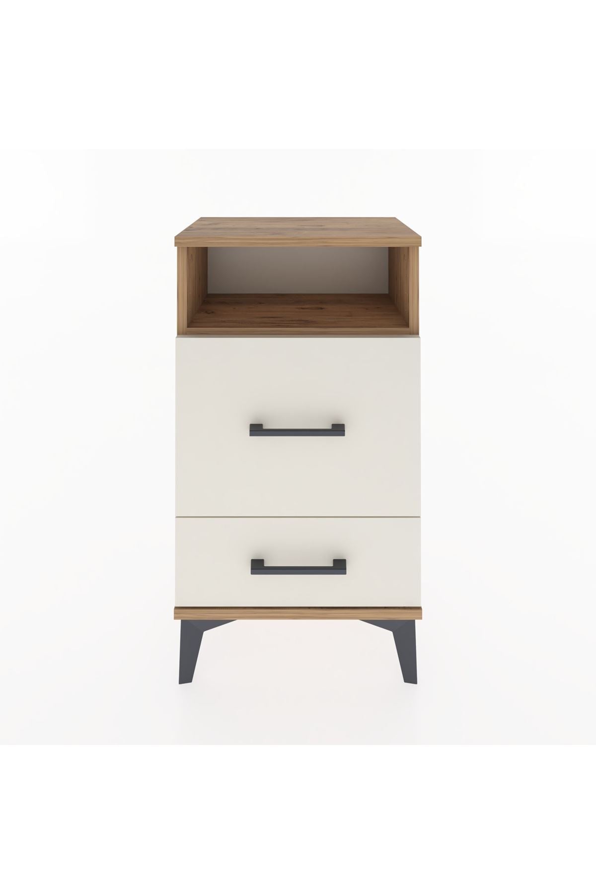 Arges Komodin Tek Raflı 2 Çekmeceli 44x30x80 - S08M018V7A