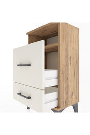 Arges Komodin Tek Raflı 2 Çekmeceli 44x30x80 - S08M018V7A