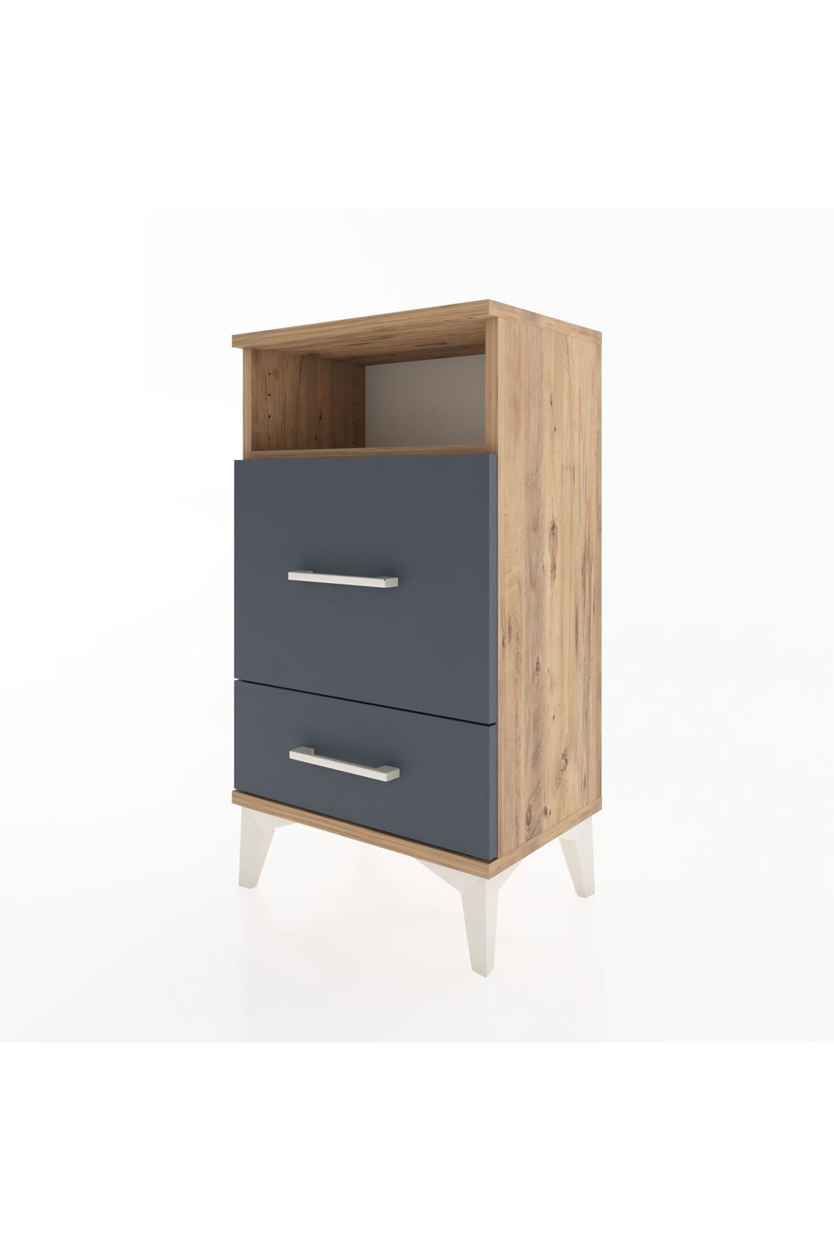 Arges Komodin Tek Raflı 2 Çekmeceli 44x30x80 - S08M018V8A