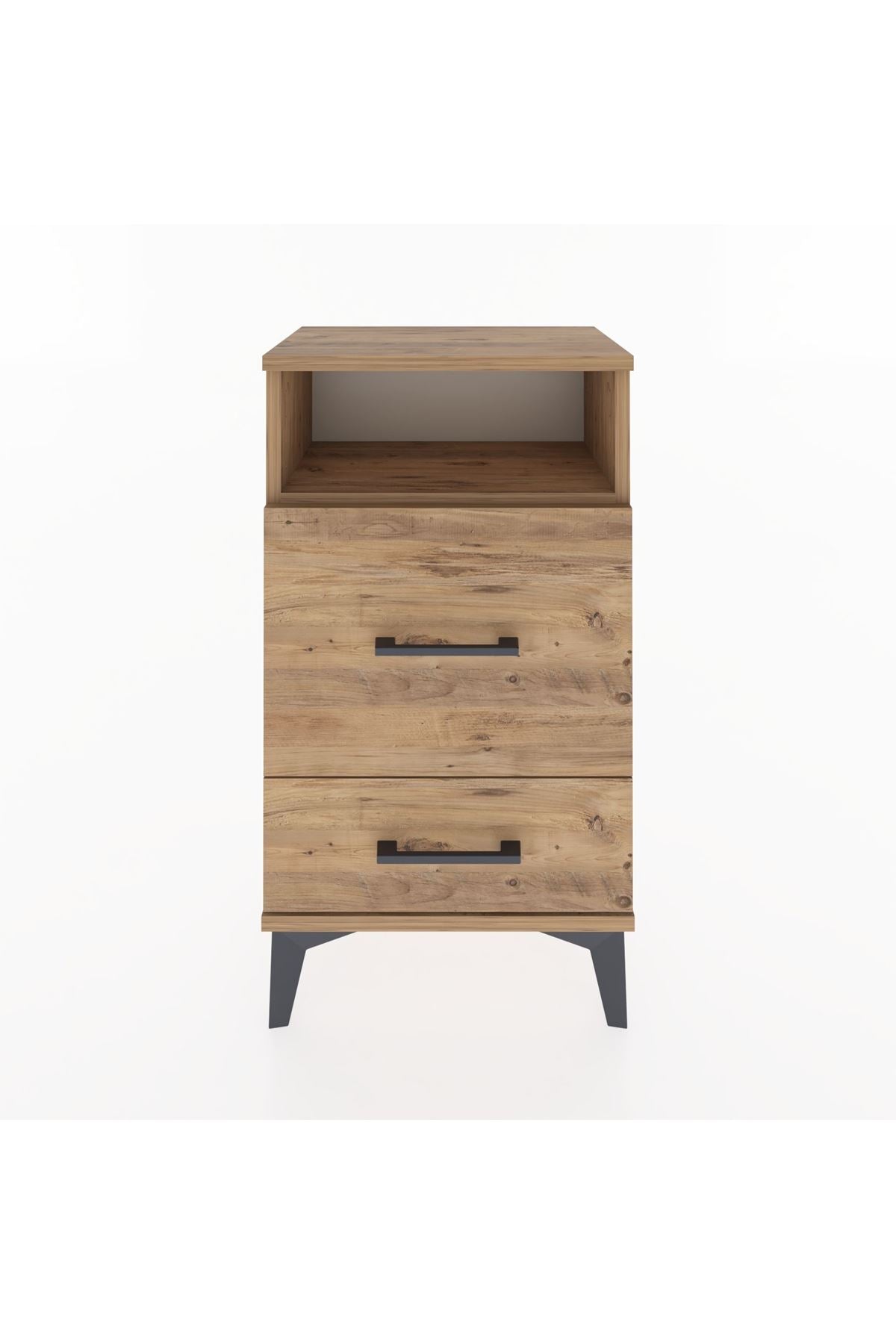 Arges Komodin Tek Raflı 2 Çekmeceli 44x30x80 - S08M018V9A