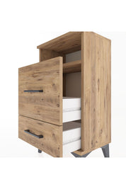 Arges Komodin Tek Raflı 2 Çekmeceli 44x30x80 - S08M018V9A