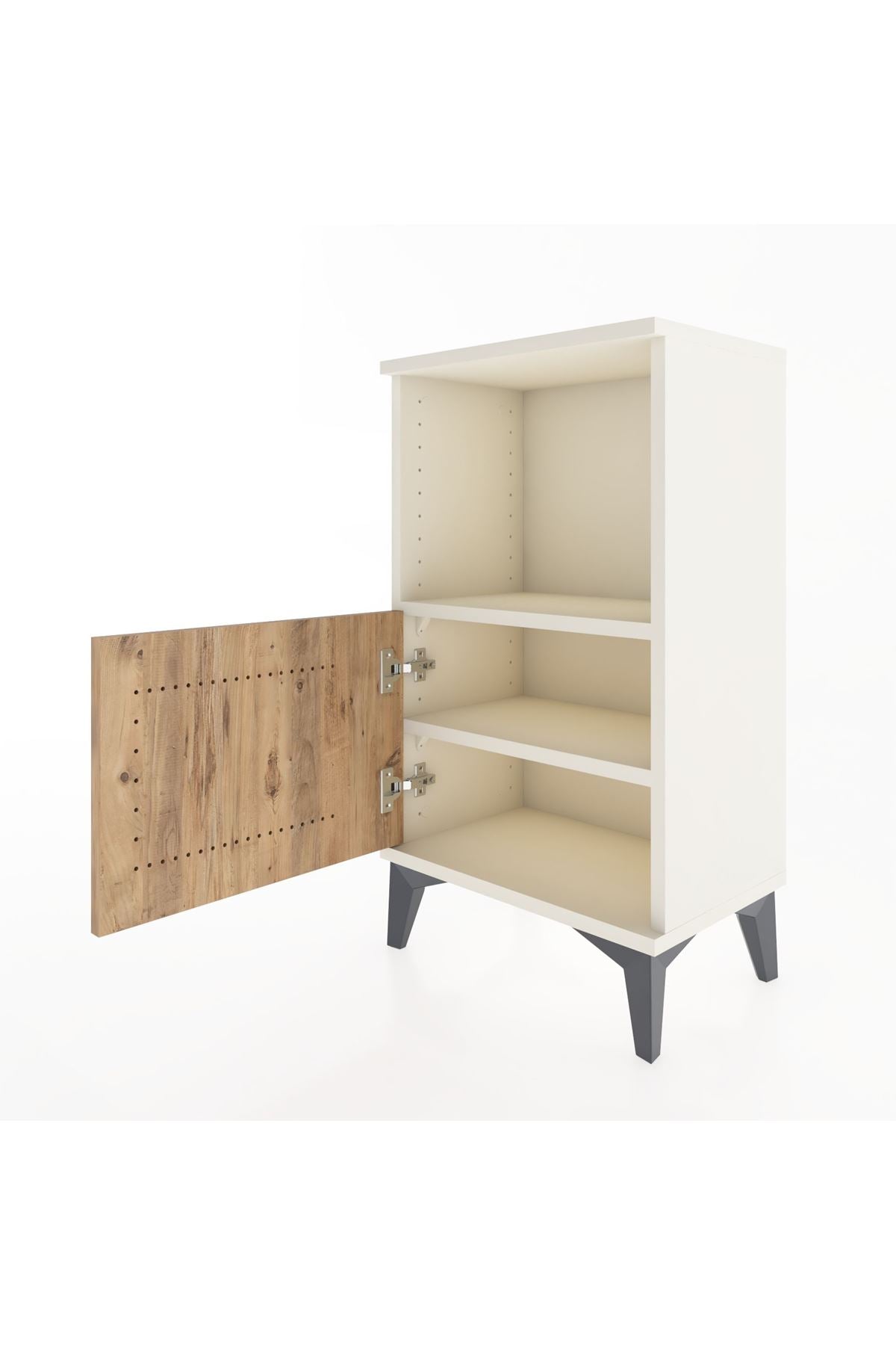 Arges Komodin 2 Raflı Tek Kapaklı 44x30x80 - S08M001V3A