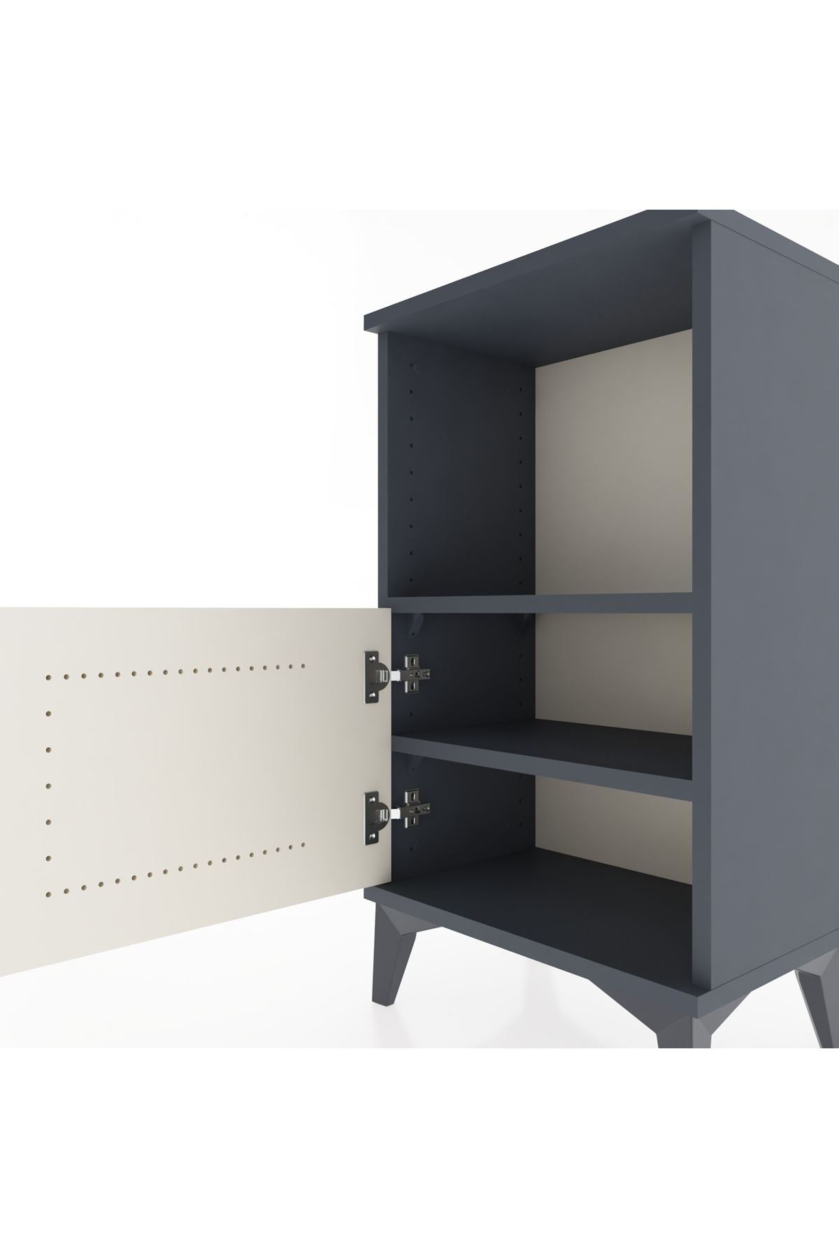Arges Komodin 2 Raflı Tek Kapaklı 44x30x80 - S08M001V4A