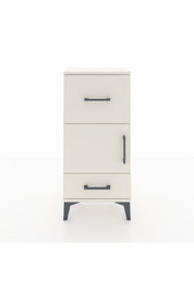 Arges Komodin Tek Raflı 2 Çekmeceli Tek Kapaklı 44x30x96 - S09M029V1A