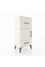 Arges Komodin Tek Raflı 2 Çekmeceli Tek Kapaklı 44x30x96 - S09M029V1A