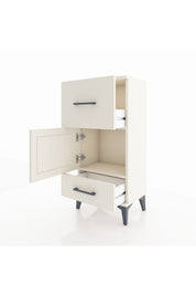 Arges Komodin Tek Raflı 2 Çekmeceli Tek Kapaklı 44x30x96 - S09M029V1A