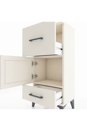 Arges Komodin Tek Raflı 2 Çekmeceli Tek Kapaklı 44x30x96 - S09M029V1A