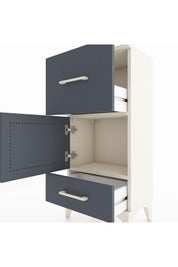 Arges Komodin Tek Raflı 2 Çekmeceli Tek Kapaklı 44x30x96 - S09M029V2A