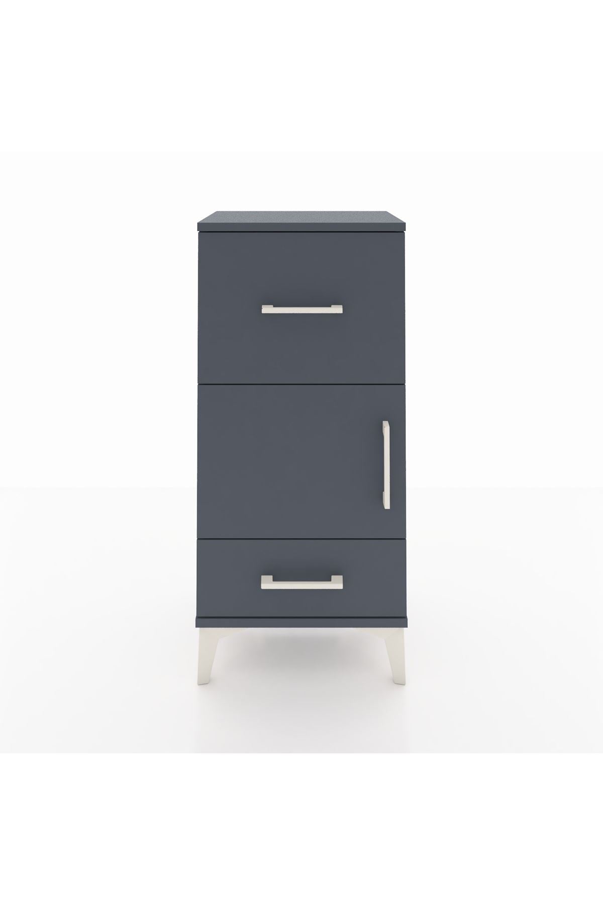 Arges Komodin Tek Raflı 2 Çekmeceli Tek Kapaklı 44x30x96 - S09M029V5A