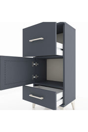 Arges Komodin Tek Raflı 2 Çekmeceli Tek Kapaklı 44x30x96 - S09M029V5A
