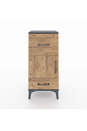 Arges Komodin Tek Raflı 2 Çekmeceli Tek Kapaklı 44x30x96 - S09M029V6A