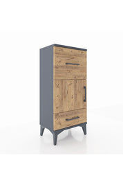 Arges Komodin Tek Raflı 2 Çekmeceli Tek Kapaklı 44x30x96 - S09M029V6A