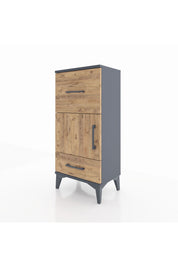 Arges Komodin Tek Raflı 2 Çekmeceli Tek Kapaklı 44x30x96 - S09M029V6A