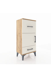 Arges Komodin Tek Raflı 2 Çekmeceli Tek Kapaklı 44x30x96 - S09M029V7A