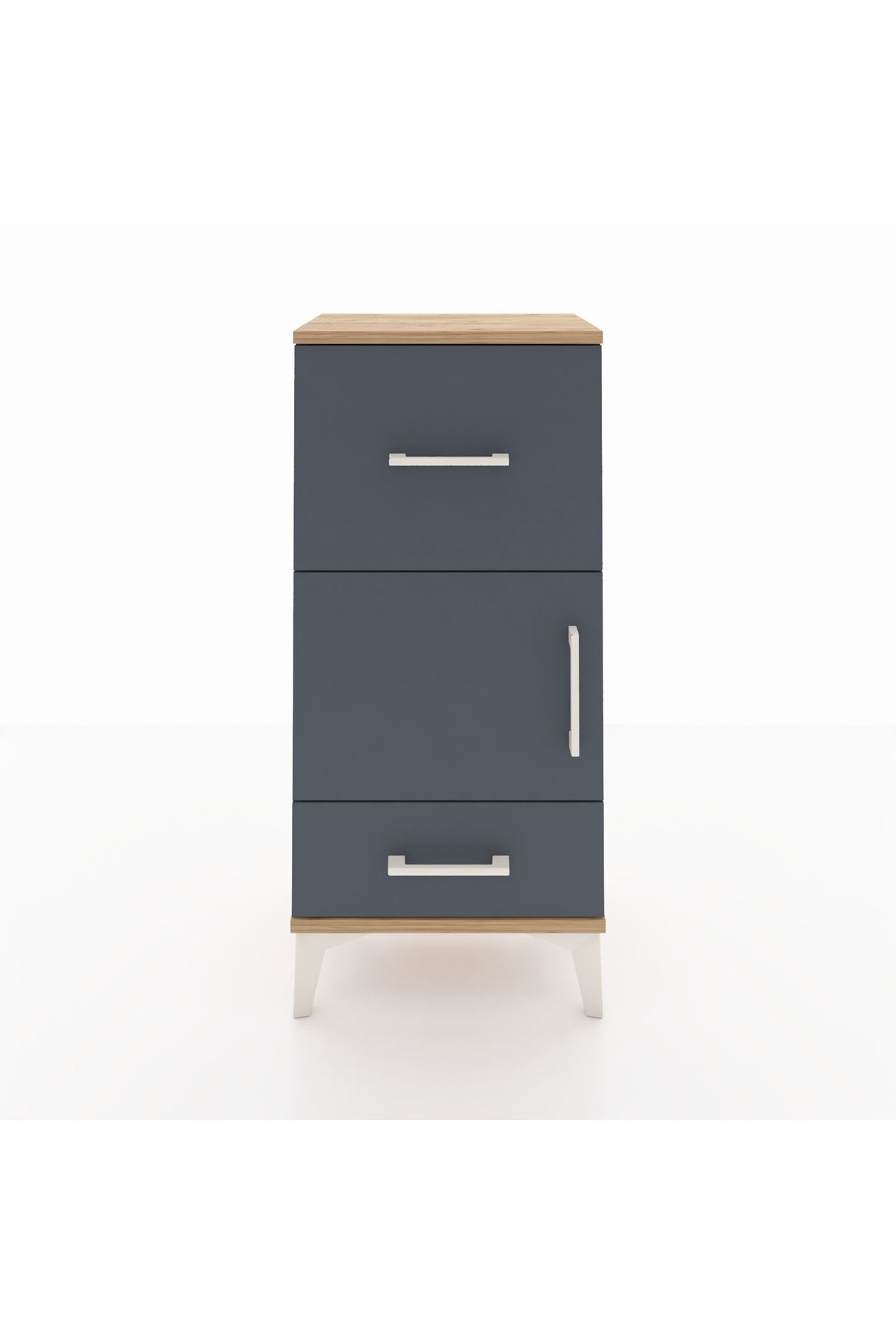 Arges Komodin Tek Raflı 2 Çekmeceli Tek Kapaklı 44x30x96 - S09M029V8A
