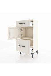 Arges Komodin Tek Raflı 2 Çekmeceli Tek Kapaklı 44x30x96 - S09M030V1A