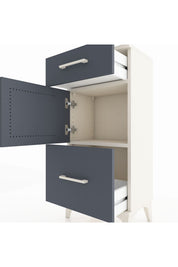 Arges Komodin Tek Raflı 2 Çekmeceli Tek Kapaklı 44x30x96 - S09M030V2A