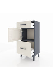 Arges Komodin Tek Raflı 2 Çekmeceli Tek Kapaklı 44x30x96 - S09M030V4A