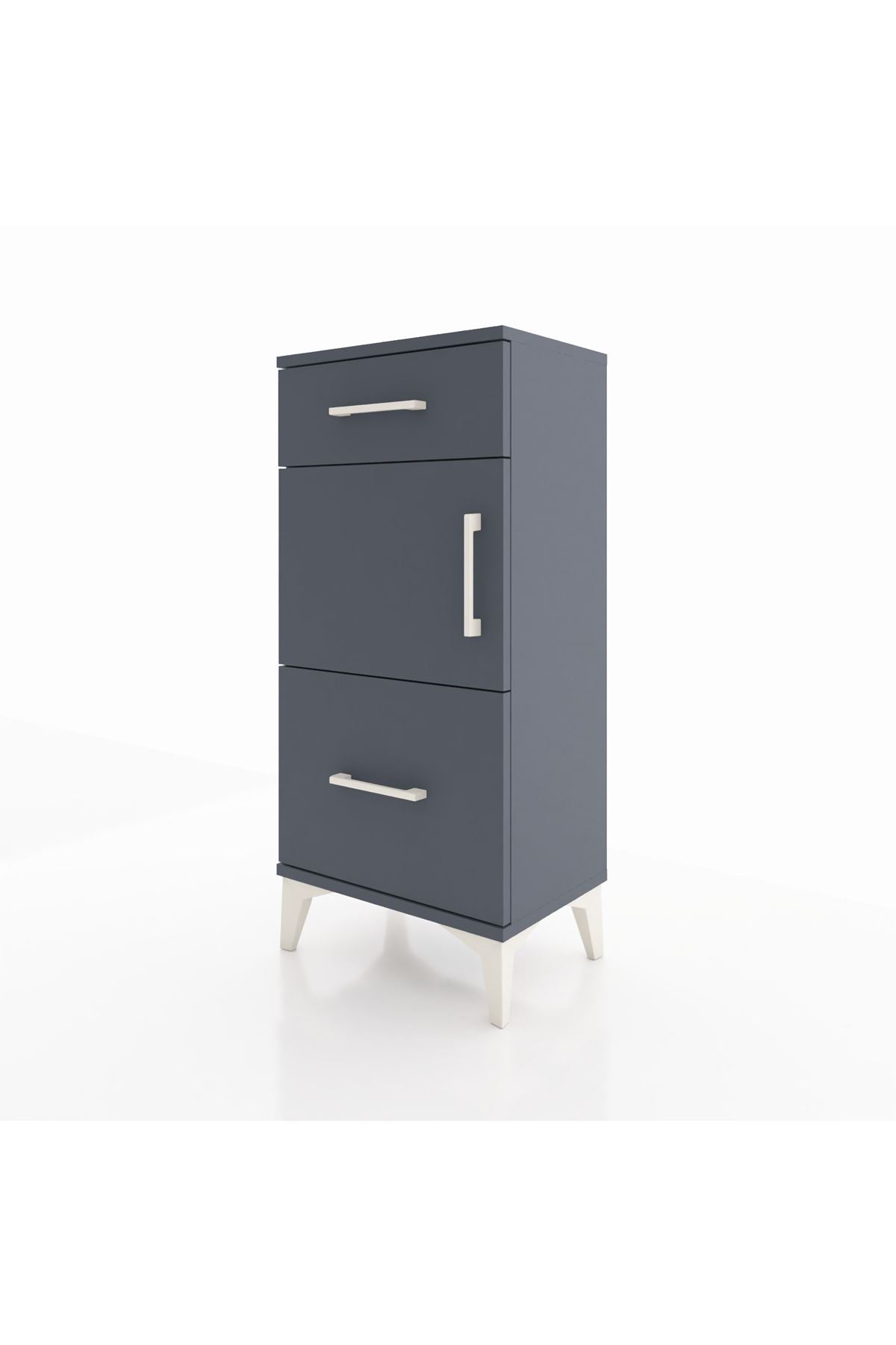 Arges Komodin Tek Raflı 2 Çekmeceli Tek Kapaklı 44x30x96 - S09M030V5A