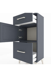 Arges Komodin Tek Raflı 2 Çekmeceli Tek Kapaklı 44x30x96 - S09M030V5A