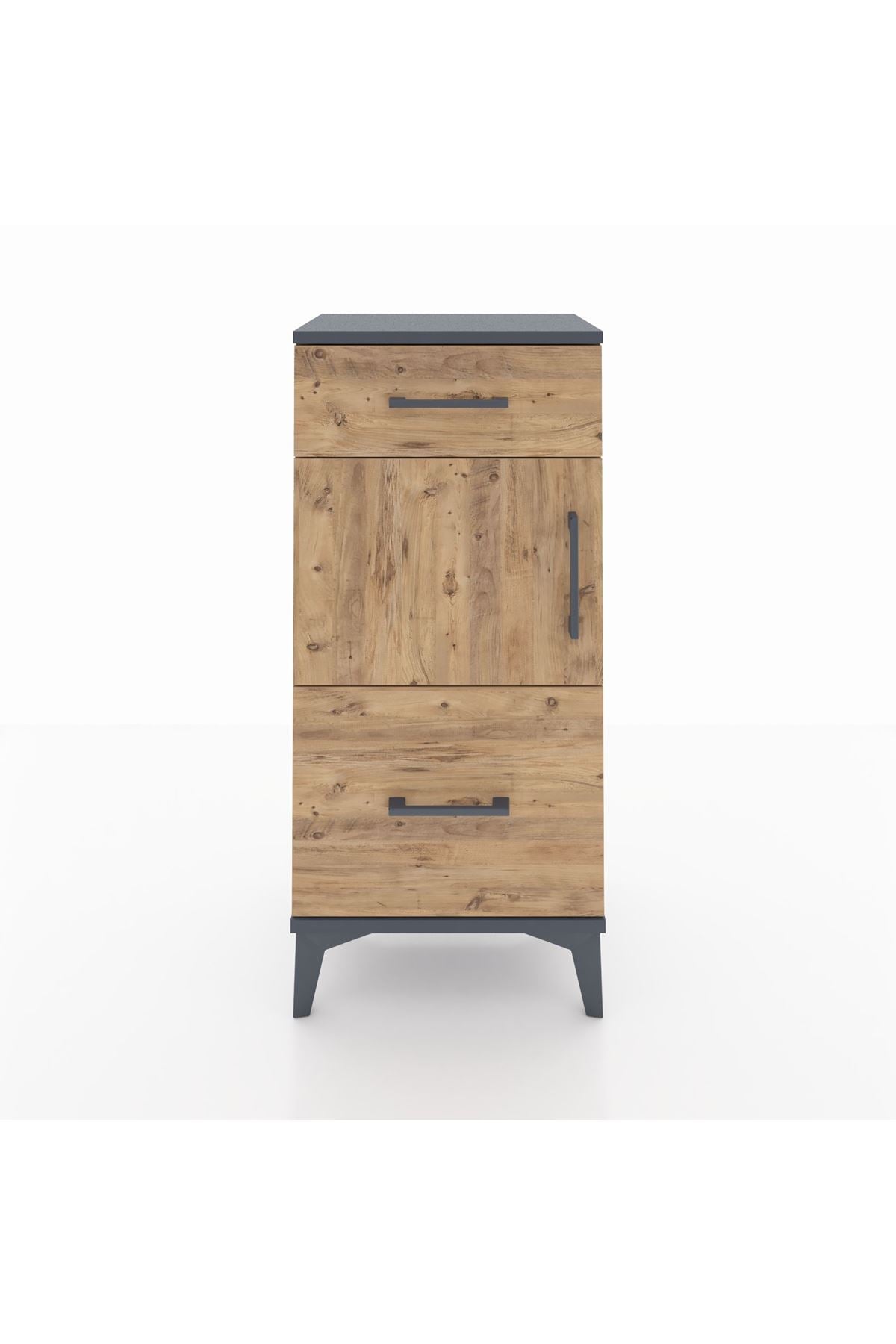Arges Komodin Tek Raflı 2 Çekmeceli Tek Kapaklı 44x30x96 - S09M030V6A
