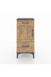 Arges Komodin Tek Raflı 2 Çekmeceli Tek Kapaklı 44x30x96 - S09M030V6A