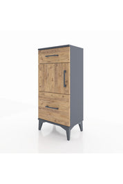 Arges Komodin Tek Raflı 2 Çekmeceli Tek Kapaklı 44x30x96 - S09M030V6A