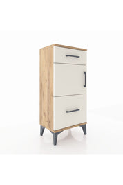 Arges Komodin Tek Raflı 2 Çekmeceli Tek Kapaklı 44x30x96 - S09M030V7A