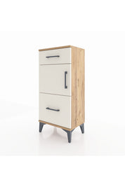 Arges Komodin Tek Raflı 2 Çekmeceli Tek Kapaklı 44x30x96 - S09M030V7A