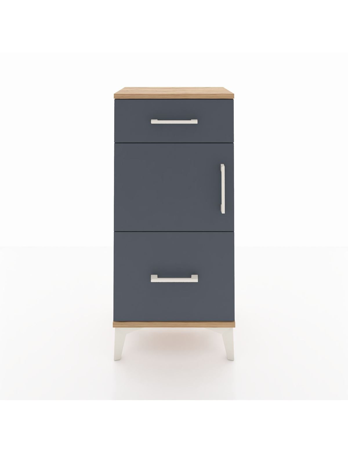 Arges Komodin Tek Raflı 2 Çekmeceli Tek Kapaklı 44x30x96 - S09M030V8A