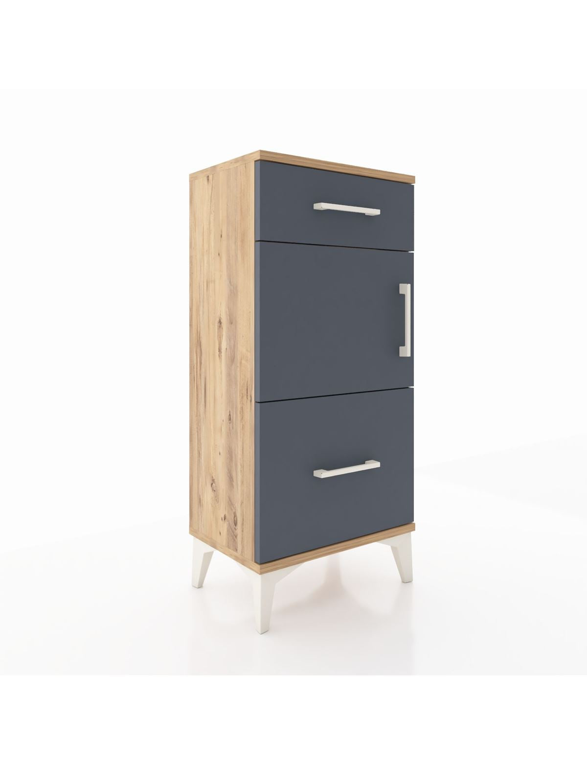 Arges Komodin Tek Raflı 2 Çekmeceli Tek Kapaklı 44x30x96 - S09M030V8A