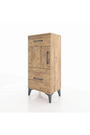 Arges Komodin Tek Raflı 2 Çekmeceli Tek Kapaklı 44x30x96 - S09M030V9A