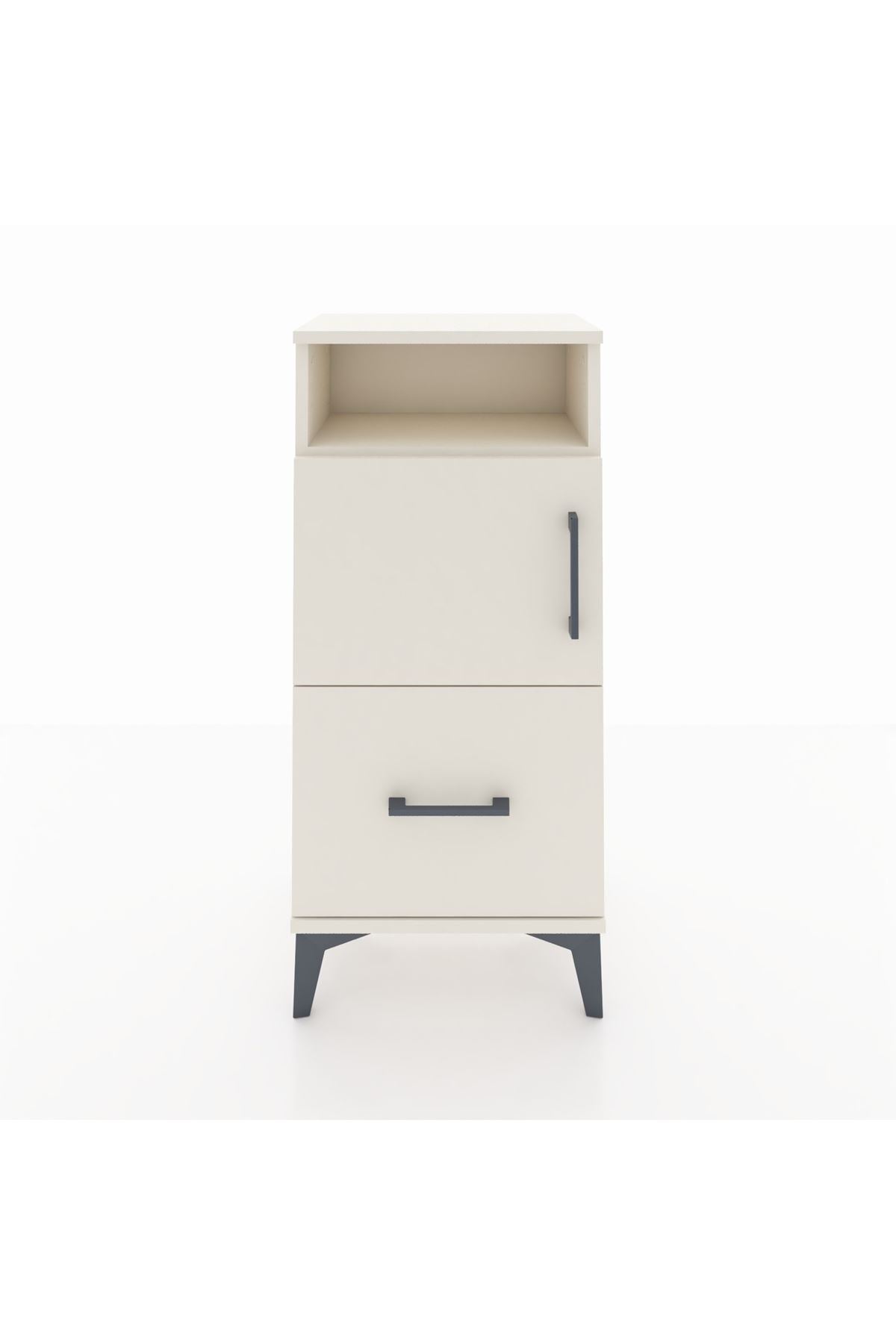 Arges Komodin 2 Raflı Tek Çekmeceli 2 Kapaklı 44x30x96 - S09M031V1A