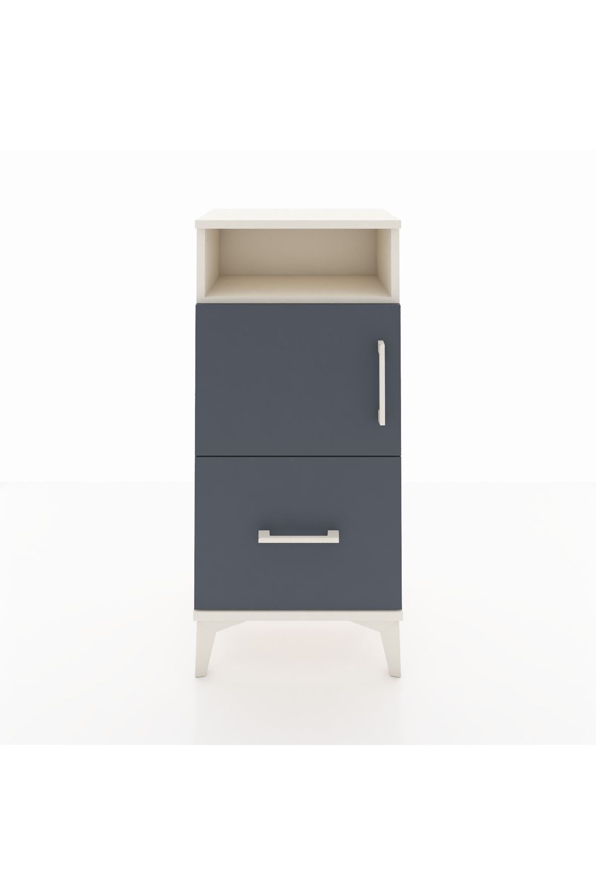 Arges Komodin 2 Raflı Tek Çekmeceli 2 Kapaklı 44x30x96 - S09M031V2A