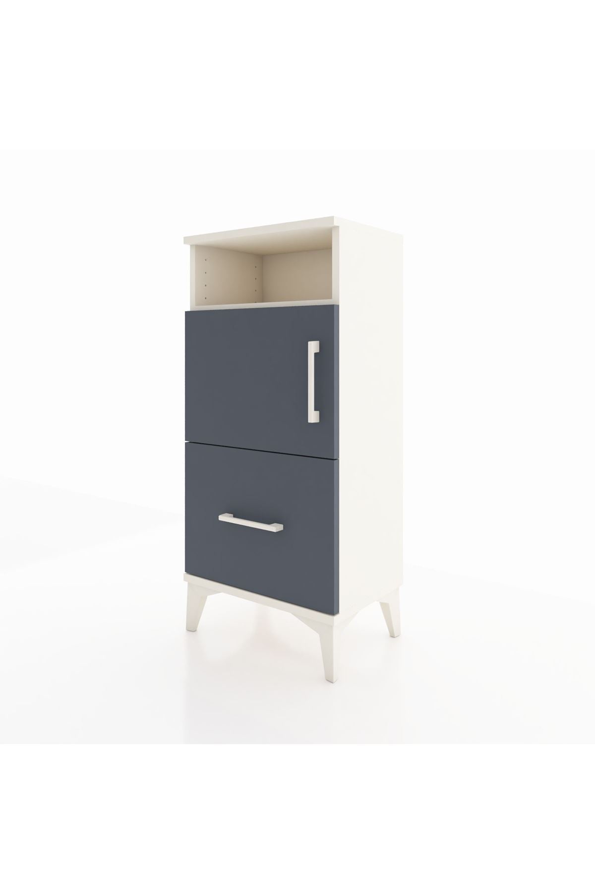 Arges Komodin 2 Raflı Tek Çekmeceli 2 Kapaklı 44x30x96 - S09M031V2A