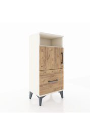 Arges Komodin 2 Raflı Tek Çekmeceli 2 Kapaklı 44x30x96 - S09M031V3A