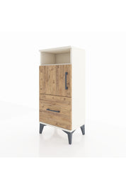 Arges Komodin 2 Raflı Tek Çekmeceli 2 Kapaklı 44x30x96 - S09M031V3A