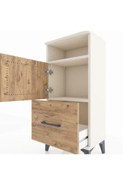 Arges Komodin 2 Raflı Tek Çekmeceli 2 Kapaklı 44x30x96 - S09M031V3A