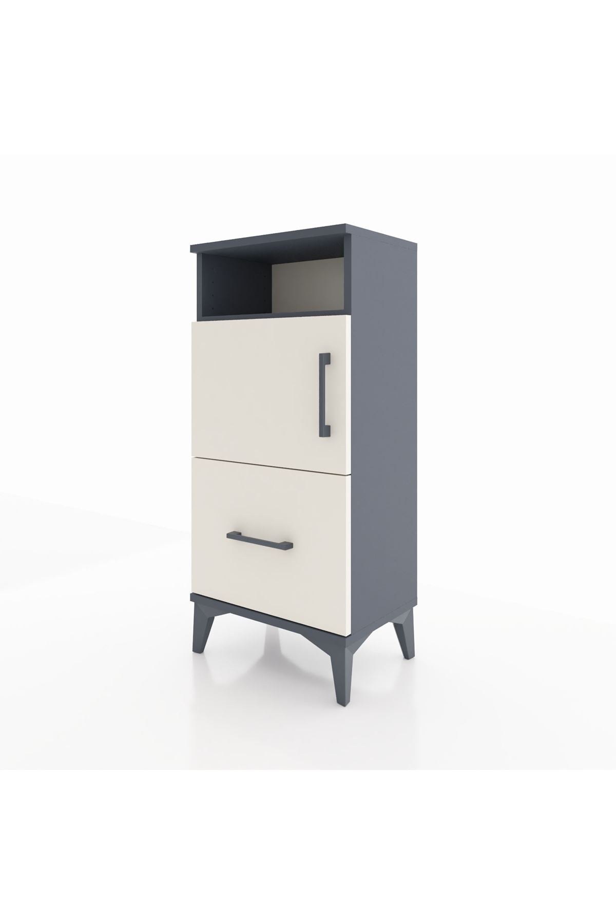 Arges Komodin 2 Raflı Tek Çekmeceli 2 Kapaklı 44x30x96 - S09M031V4A