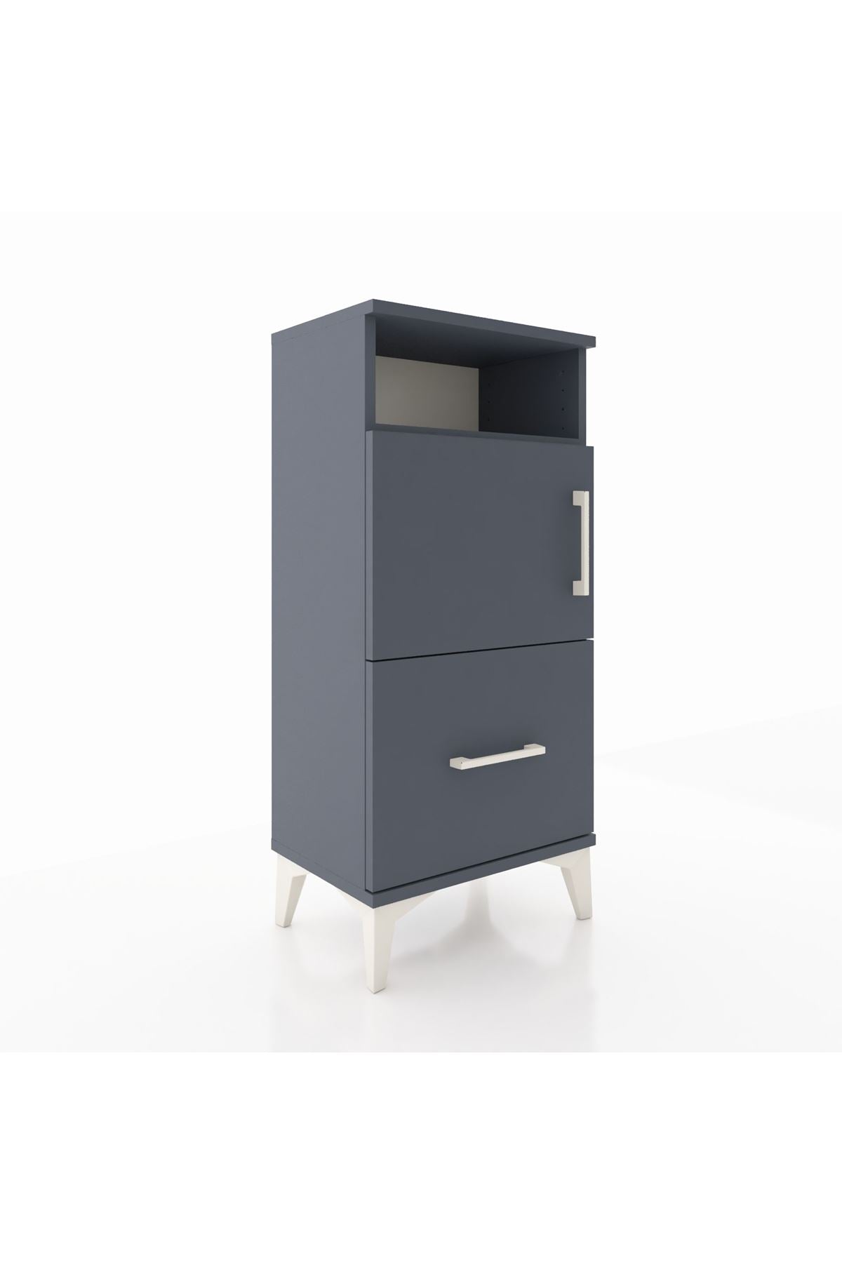 Arges Komodin 2 Raflı Tek Çekmeceli 2 Kapaklı 44x30x96 - S09M031V5A